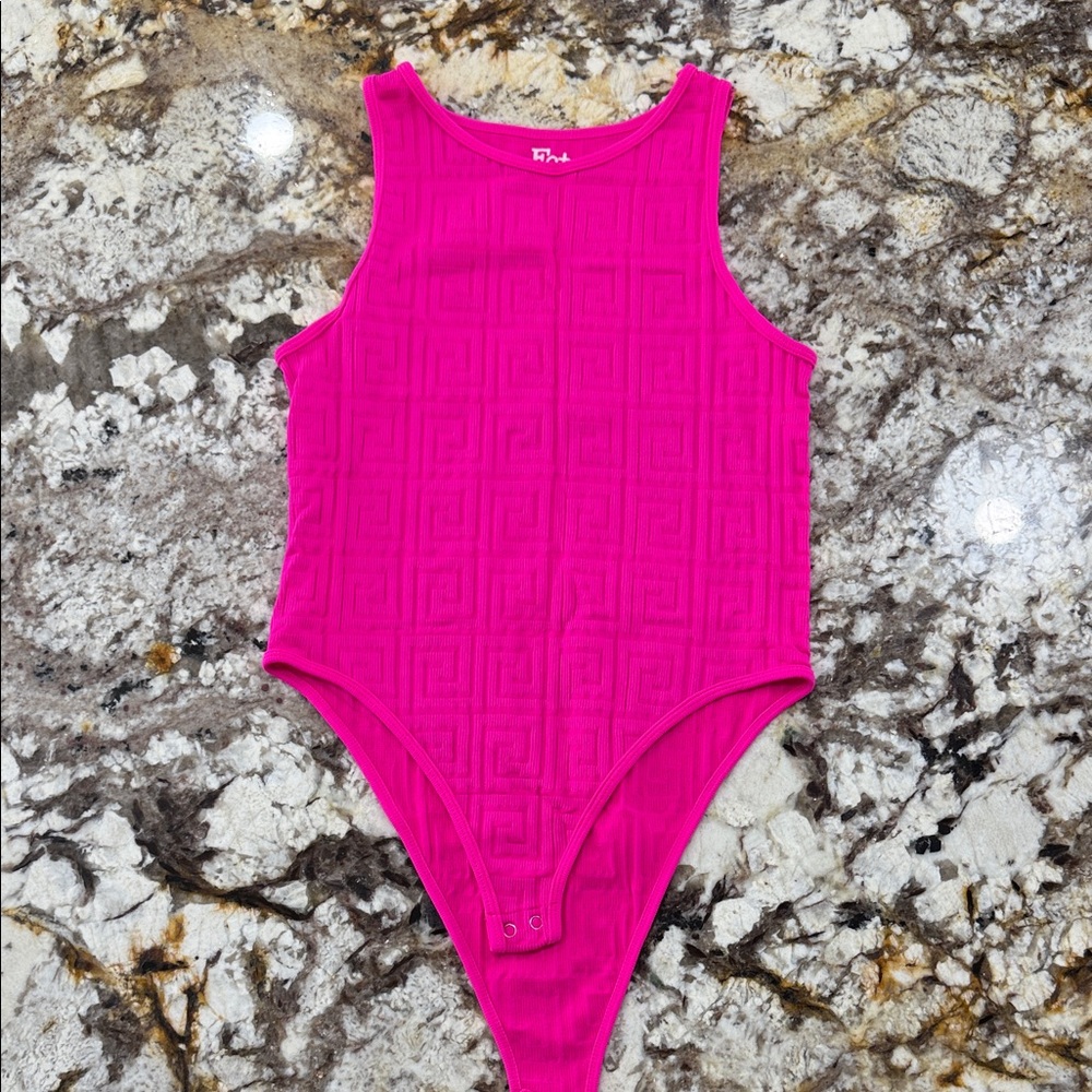 Pink Sleeveless Bodysuit